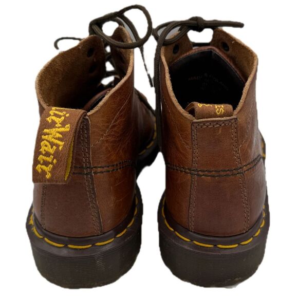 Dr Martens Brown Leather Lace Up Ankle Boots Men Size 6 Made In England 8088 - Picture 4 of 9